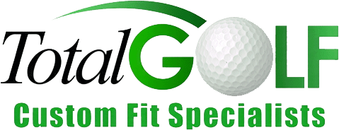 Total Golf logo with a golf ball and the tagline Custom Fit Specialists in green text.