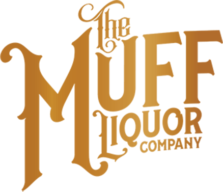 Elegant gold serif logo for the Muff Liquor Company.